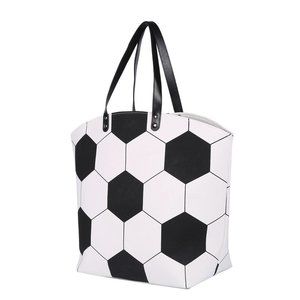 Large Soccer Tote Bag Sports Prints Utility Tote Soccer Mom Handbag Travel :O